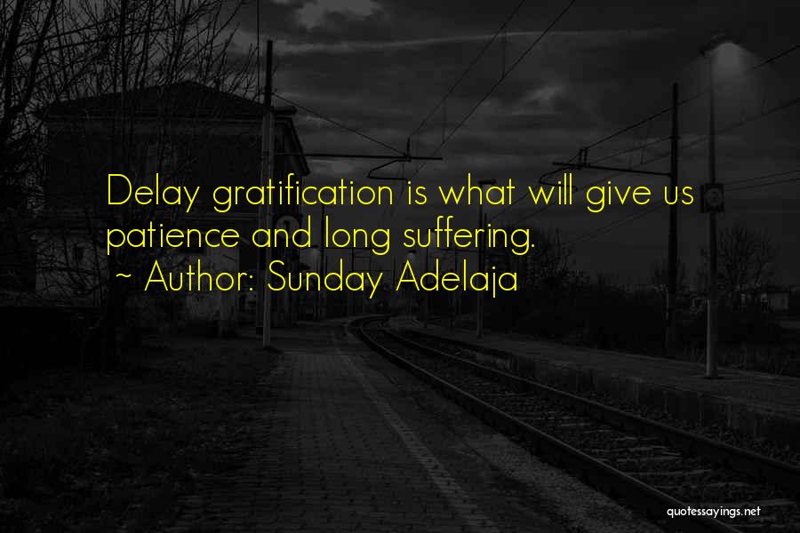 Sunday Adelaja Quotes: Delay Gratification Is What Will Give Us Patience And Long Suffering.