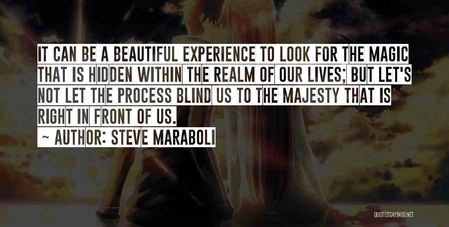 Steve Maraboli Quotes: It Can Be A Beautiful Experience To Look For The Magic That Is Hidden Within The Realm Of Our Lives;