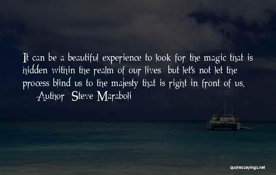 Steve Maraboli Quotes: It Can Be A Beautiful Experience To Look For The Magic That Is Hidden Within The Realm Of Our Lives;