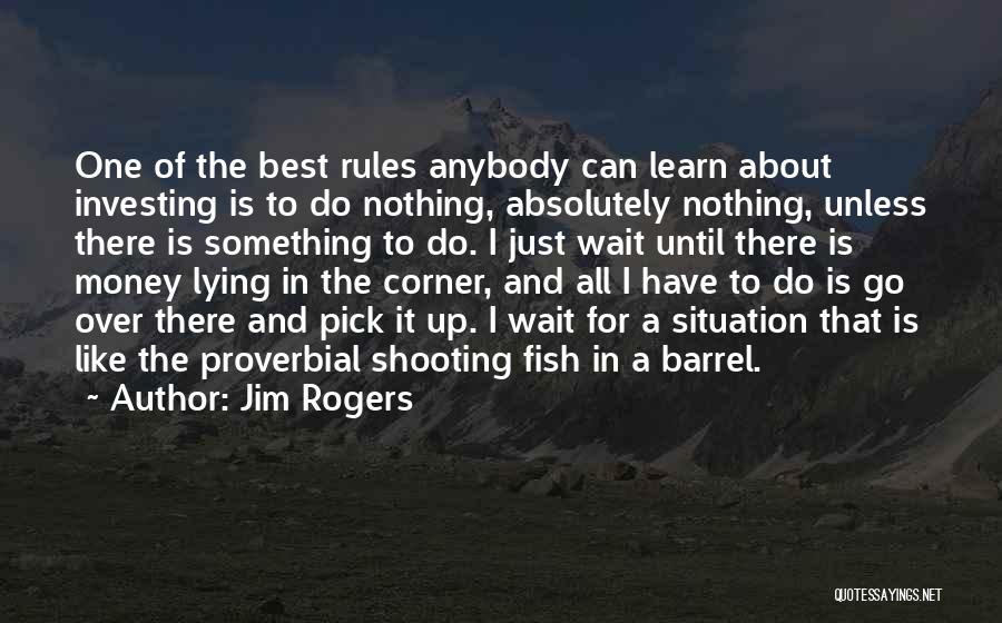 Jim Rogers Quotes: One Of The Best Rules Anybody Can Learn About Investing Is To Do Nothing, Absolutely Nothing, Unless There Is Something