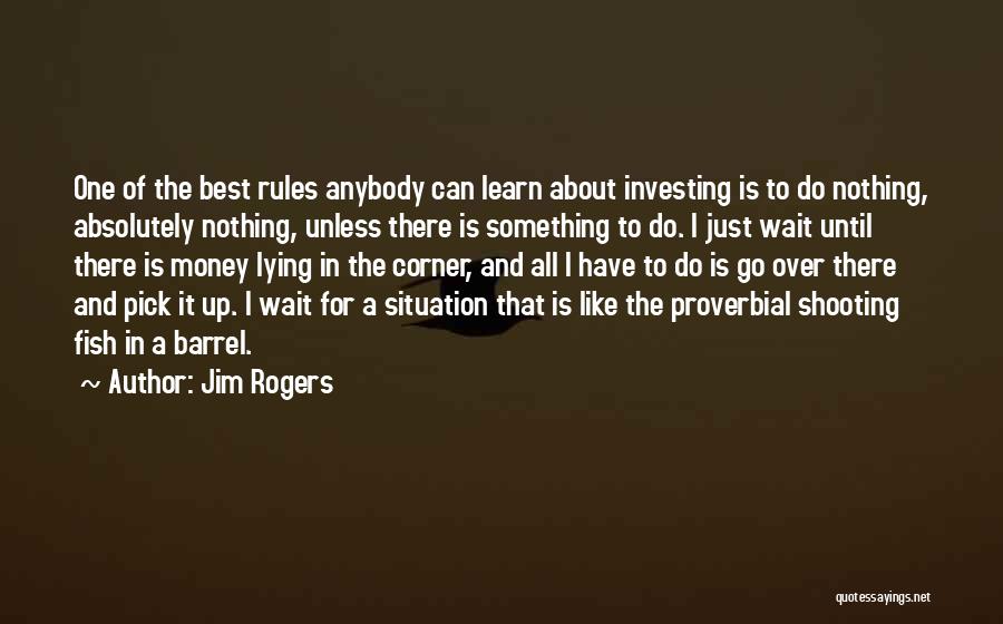 Jim Rogers Quotes: One Of The Best Rules Anybody Can Learn About Investing Is To Do Nothing, Absolutely Nothing, Unless There Is Something