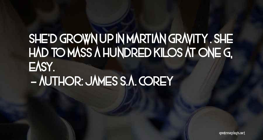 James S.A. Corey Quotes: She'd Grown Up In Martian Gravity . She Had To Mass A Hundred Kilos At One G, Easy.