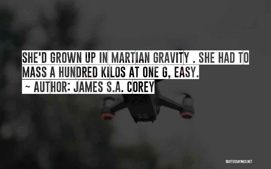 James S.A. Corey Quotes: She'd Grown Up In Martian Gravity . She Had To Mass A Hundred Kilos At One G, Easy.