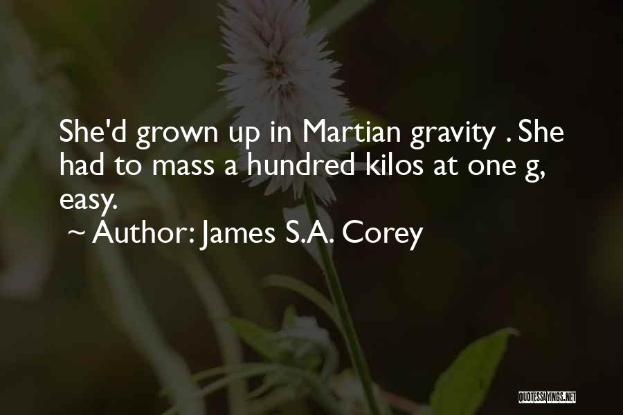 James S.A. Corey Quotes: She'd Grown Up In Martian Gravity . She Had To Mass A Hundred Kilos At One G, Easy.