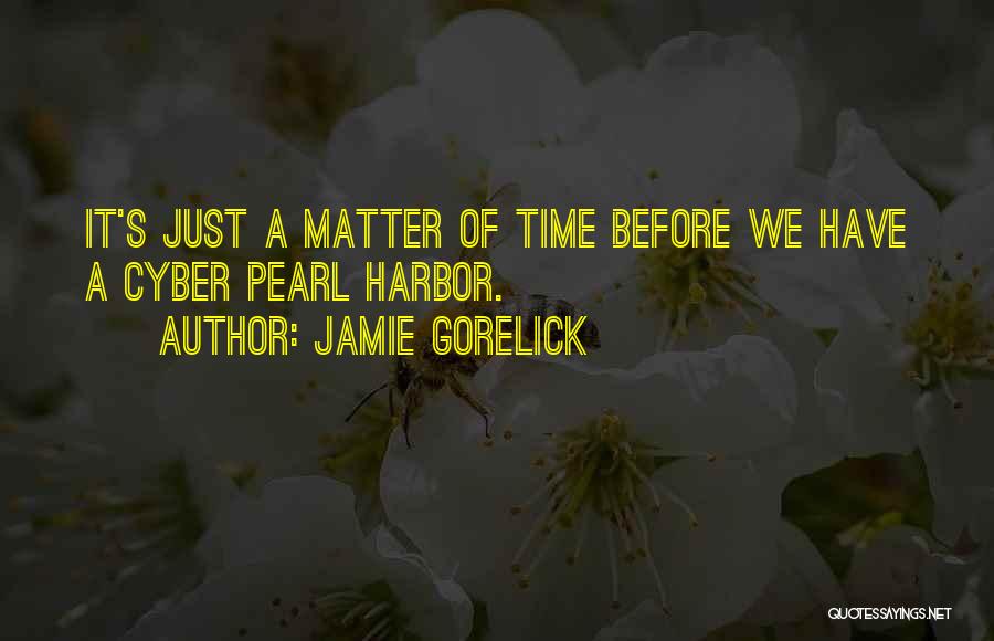 Jamie Gorelick Quotes: It's Just A Matter Of Time Before We Have A Cyber Pearl Harbor.