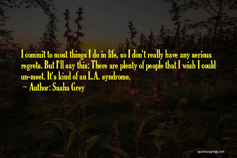 Sasha Grey Quotes: I Commit To Most Things I Do In Life, So I Don't Really Have Any Serious Regrets. But I'll Say