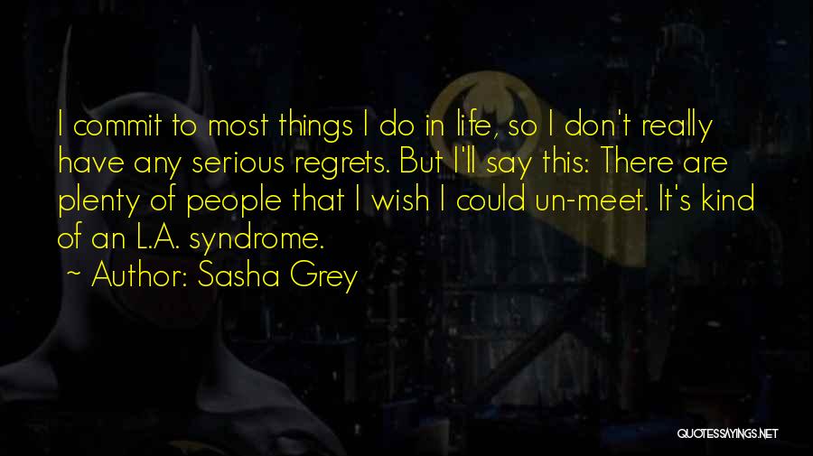 Sasha Grey Quotes: I Commit To Most Things I Do In Life, So I Don't Really Have Any Serious Regrets. But I'll Say