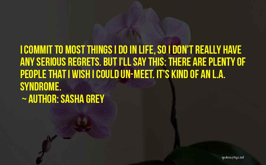 Sasha Grey Quotes: I Commit To Most Things I Do In Life, So I Don't Really Have Any Serious Regrets. But I'll Say