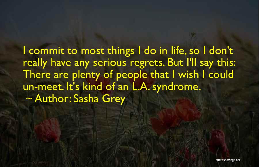 Sasha Grey Quotes: I Commit To Most Things I Do In Life, So I Don't Really Have Any Serious Regrets. But I'll Say