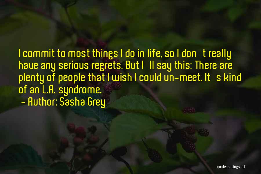 Sasha Grey Quotes: I Commit To Most Things I Do In Life, So I Don't Really Have Any Serious Regrets. But I'll Say