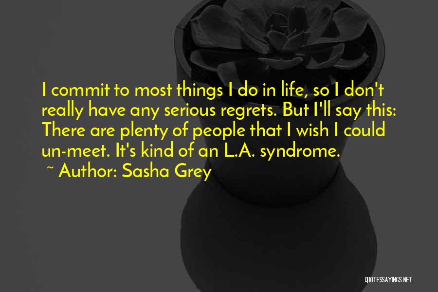 Sasha Grey Quotes: I Commit To Most Things I Do In Life, So I Don't Really Have Any Serious Regrets. But I'll Say