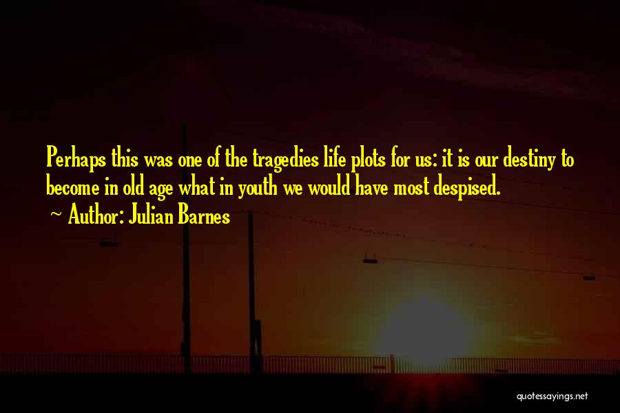 Julian Barnes Quotes: Perhaps This Was One Of The Tragedies Life Plots For Us: It Is Our Destiny To Become In Old Age