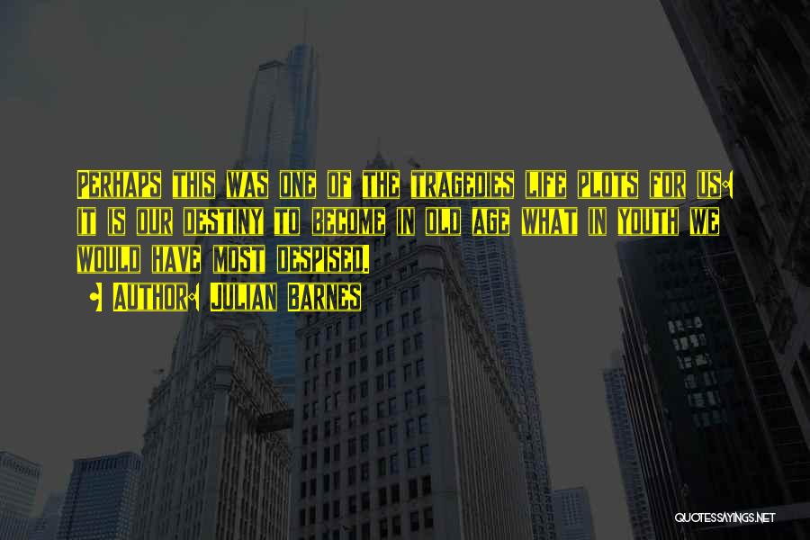 Julian Barnes Quotes: Perhaps This Was One Of The Tragedies Life Plots For Us: It Is Our Destiny To Become In Old Age