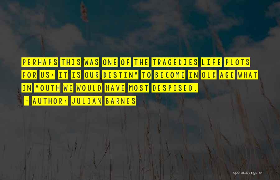 Julian Barnes Quotes: Perhaps This Was One Of The Tragedies Life Plots For Us: It Is Our Destiny To Become In Old Age