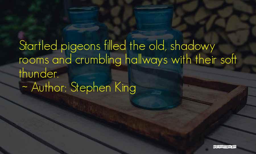 Stephen King Quotes: Startled Pigeons Filled The Old, Shadowy Rooms And Crumbling Hallways With Their Soft Thunder.