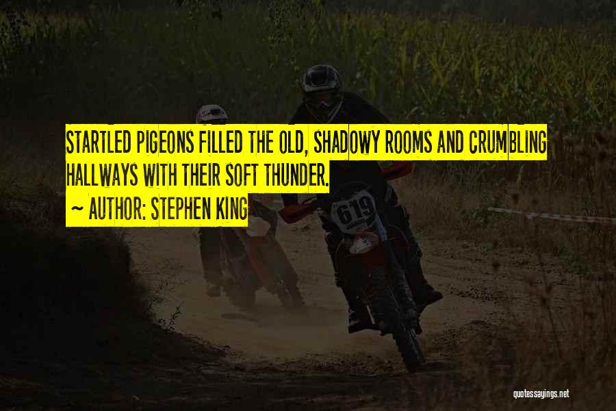 Stephen King Quotes: Startled Pigeons Filled The Old, Shadowy Rooms And Crumbling Hallways With Their Soft Thunder.