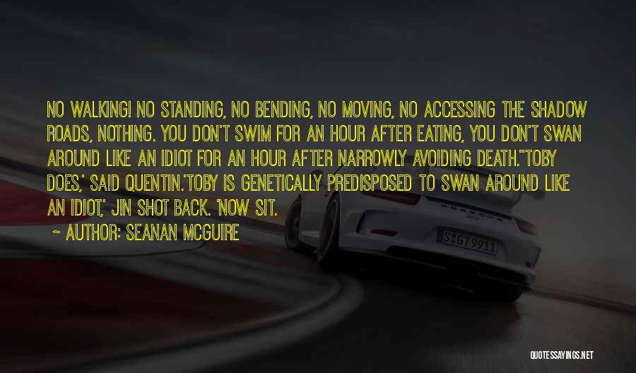 Seanan McGuire Quotes: No Walking! No Standing, No Bending, No Moving, No Accessing The Shadow Roads, Nothing. You Don't Swim For An Hour