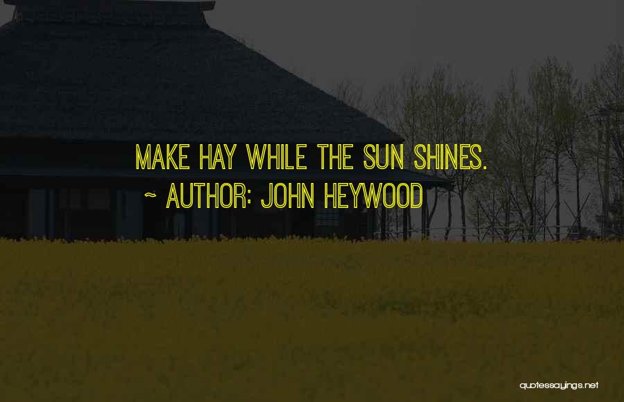 John Heywood Quotes: Make Hay While The Sun Shines.