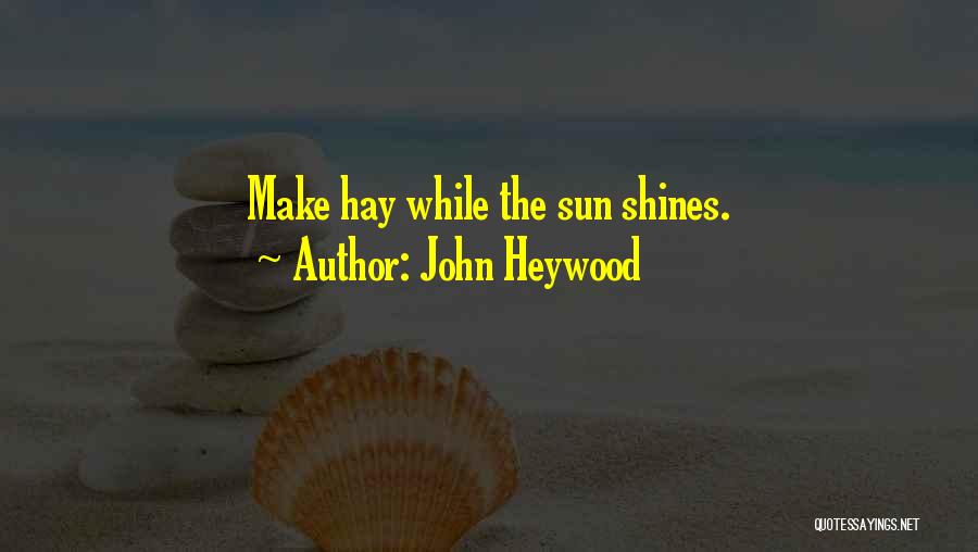 John Heywood Quotes: Make Hay While The Sun Shines.
