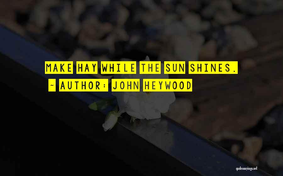 John Heywood Quotes: Make Hay While The Sun Shines.