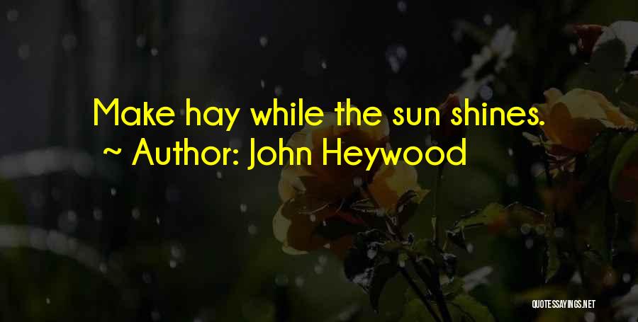 John Heywood Quotes: Make Hay While The Sun Shines.