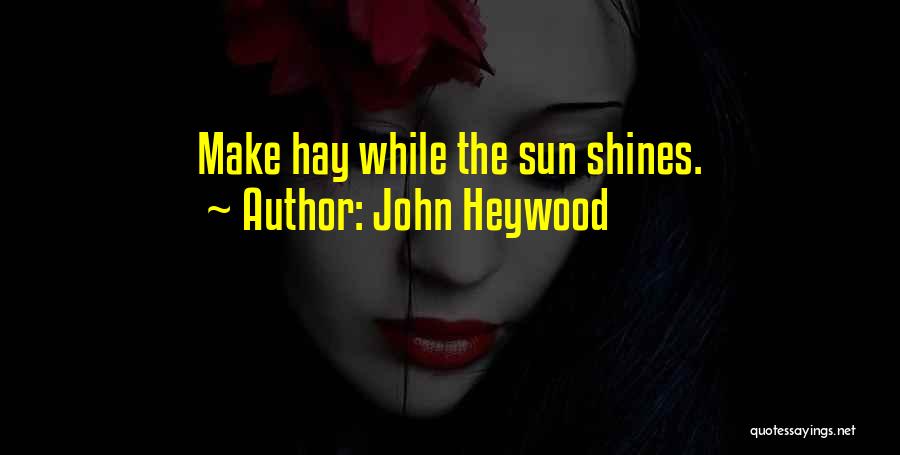 John Heywood Quotes: Make Hay While The Sun Shines.