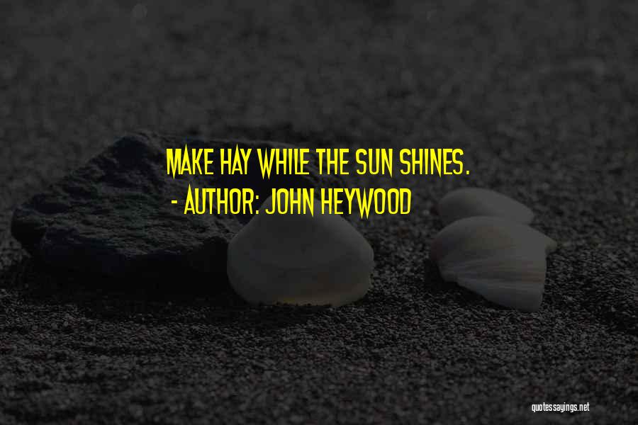 John Heywood Quotes: Make Hay While The Sun Shines.