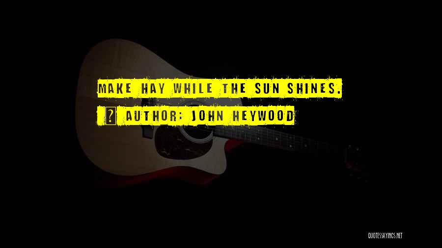 John Heywood Quotes: Make Hay While The Sun Shines.