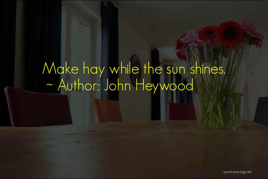 John Heywood Quotes: Make Hay While The Sun Shines.
