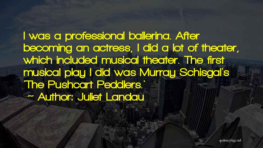 Juliet Landau Quotes: I Was A Professional Ballerina. After Becoming An Actress, I Did A Lot Of Theater, Which Included Musical Theater. The