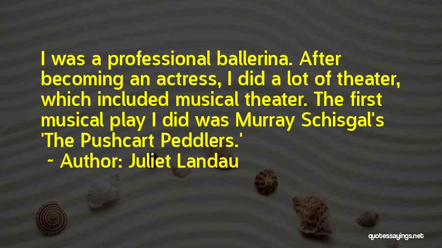 Juliet Landau Quotes: I Was A Professional Ballerina. After Becoming An Actress, I Did A Lot Of Theater, Which Included Musical Theater. The