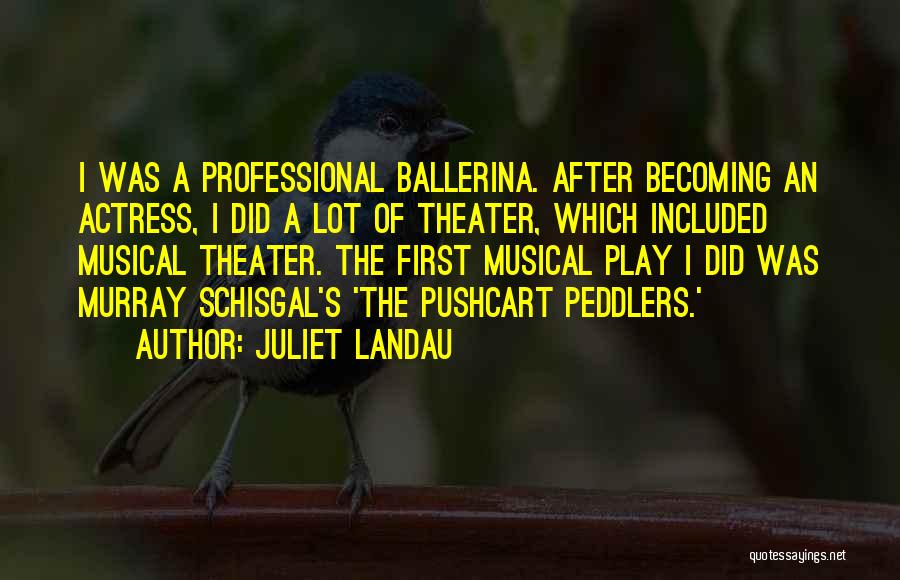 Juliet Landau Quotes: I Was A Professional Ballerina. After Becoming An Actress, I Did A Lot Of Theater, Which Included Musical Theater. The