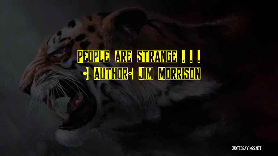 Jim Morrison Quotes: People Are Strange . . .