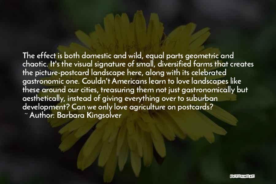 Barbara Kingsolver Quotes: The Effect Is Both Domestic And Wild, Equal Parts Geometric And Chaotic. It's The Visual Signature Of Small, Diversified Farms