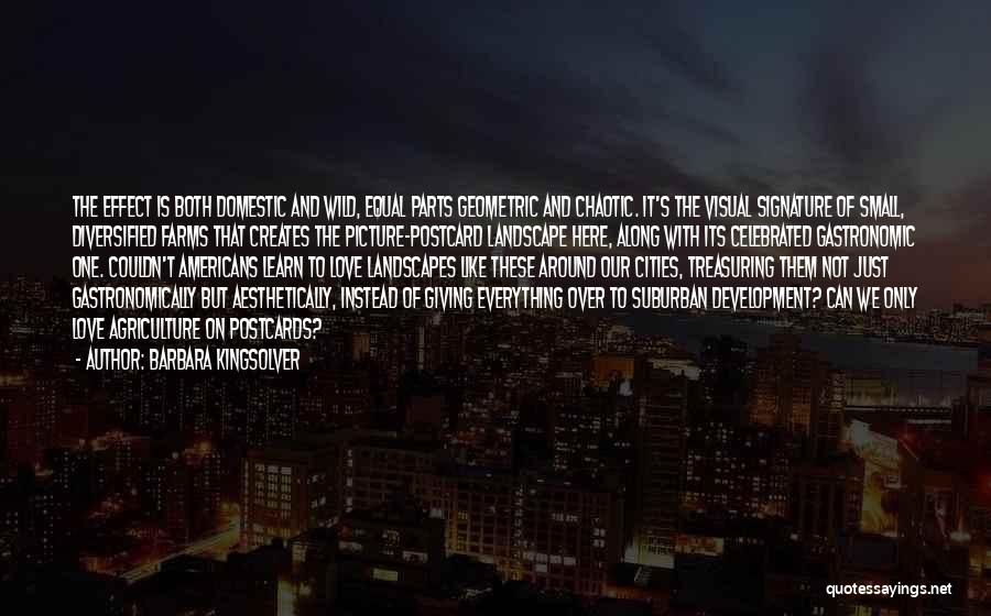 Barbara Kingsolver Quotes: The Effect Is Both Domestic And Wild, Equal Parts Geometric And Chaotic. It's The Visual Signature Of Small, Diversified Farms