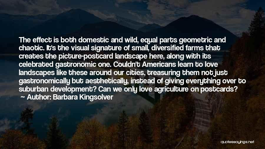 Barbara Kingsolver Quotes: The Effect Is Both Domestic And Wild, Equal Parts Geometric And Chaotic. It's The Visual Signature Of Small, Diversified Farms