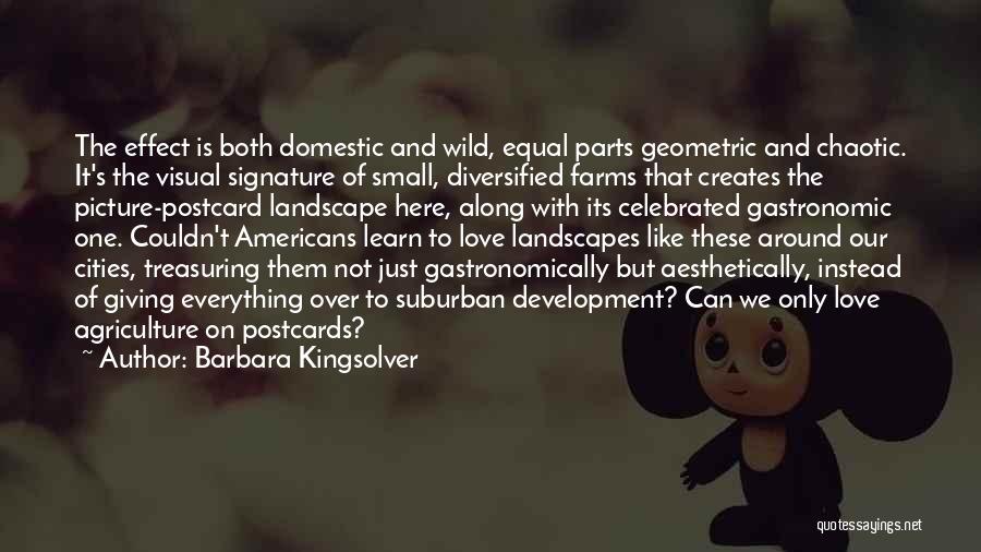 Barbara Kingsolver Quotes: The Effect Is Both Domestic And Wild, Equal Parts Geometric And Chaotic. It's The Visual Signature Of Small, Diversified Farms