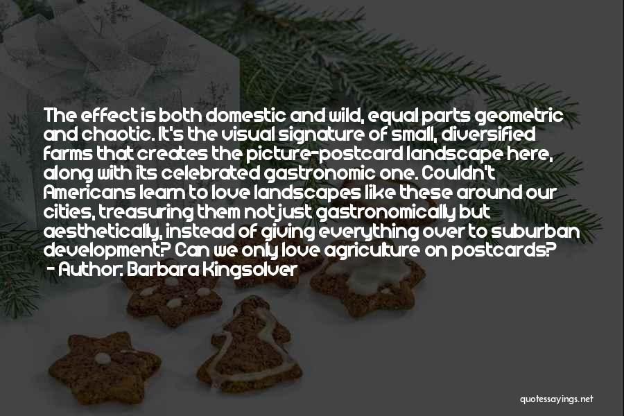 Barbara Kingsolver Quotes: The Effect Is Both Domestic And Wild, Equal Parts Geometric And Chaotic. It's The Visual Signature Of Small, Diversified Farms