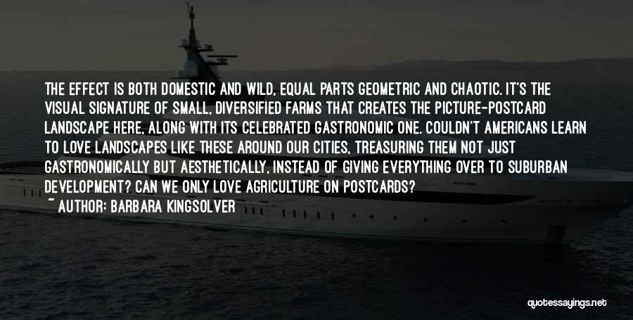 Barbara Kingsolver Quotes: The Effect Is Both Domestic And Wild, Equal Parts Geometric And Chaotic. It's The Visual Signature Of Small, Diversified Farms