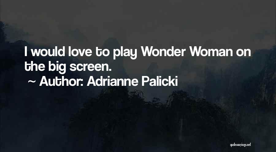 Adrianne Palicki Quotes: I Would Love To Play Wonder Woman On The Big Screen.