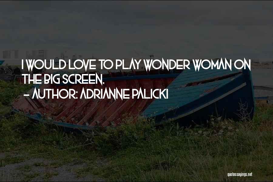 Adrianne Palicki Quotes: I Would Love To Play Wonder Woman On The Big Screen.