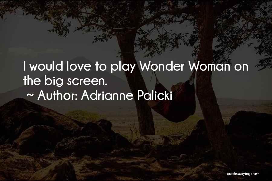 Adrianne Palicki Quotes: I Would Love To Play Wonder Woman On The Big Screen.