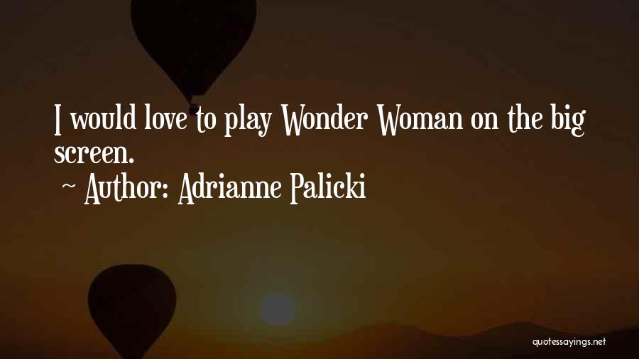 Adrianne Palicki Quotes: I Would Love To Play Wonder Woman On The Big Screen.