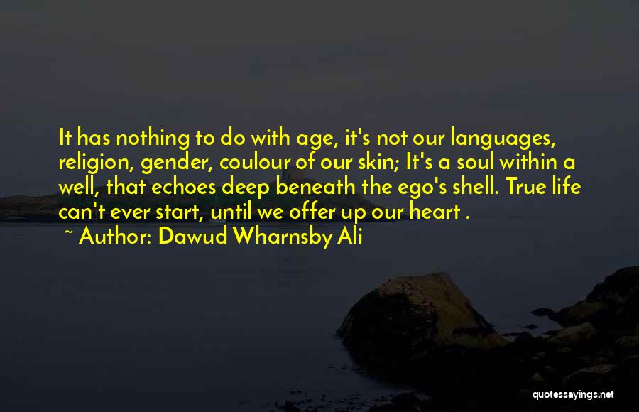 Dawud Wharnsby Ali Quotes: It Has Nothing To Do With Age, It's Not Our Languages, Religion, Gender, Coulour Of Our Skin; It's A Soul