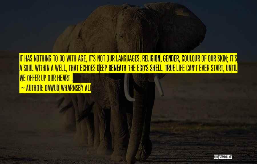 Dawud Wharnsby Ali Quotes: It Has Nothing To Do With Age, It's Not Our Languages, Religion, Gender, Coulour Of Our Skin; It's A Soul