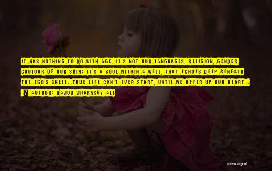 Dawud Wharnsby Ali Quotes: It Has Nothing To Do With Age, It's Not Our Languages, Religion, Gender, Coulour Of Our Skin; It's A Soul