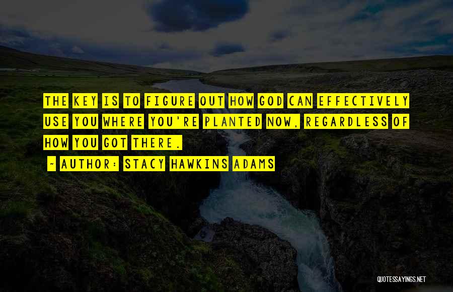 Stacy Hawkins Adams Quotes: The Key Is To Figure Out How God Can Effectively Use You Where You're Planted Now, Regardless Of How You