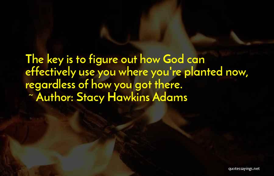 Stacy Hawkins Adams Quotes: The Key Is To Figure Out How God Can Effectively Use You Where You're Planted Now, Regardless Of How You