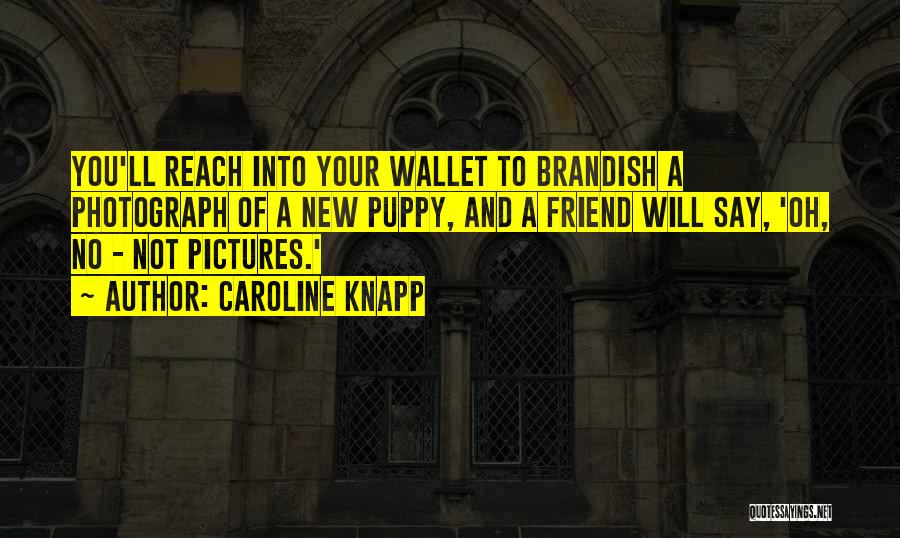 Caroline Knapp Quotes: You'll Reach Into Your Wallet To Brandish A Photograph Of A New Puppy, And A Friend Will Say, 'oh, No