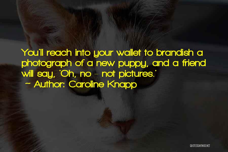 Caroline Knapp Quotes: You'll Reach Into Your Wallet To Brandish A Photograph Of A New Puppy, And A Friend Will Say, 'oh, No